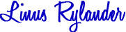 Linus Rylander signature